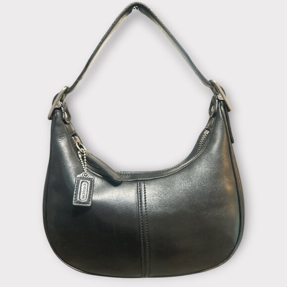 VTG Coach Legacy West Zoe 9593 Black Leather Nickel Mini Hobo Bag Y2K Costa Rica - Picture 3 of 9